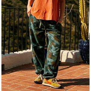 Imogene + Willie The Lounge Pant Painted Camo Cotton Linen Size L